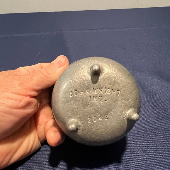 Other - Vintage John Wright Inc. #2042 Cast Pewter Minutare Kettle Caldron Rare